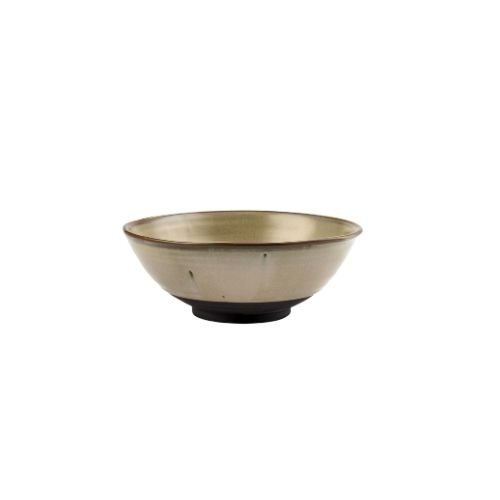 Porcelain Round Bowl Ø14xH5.5cm, Khaki Yellow