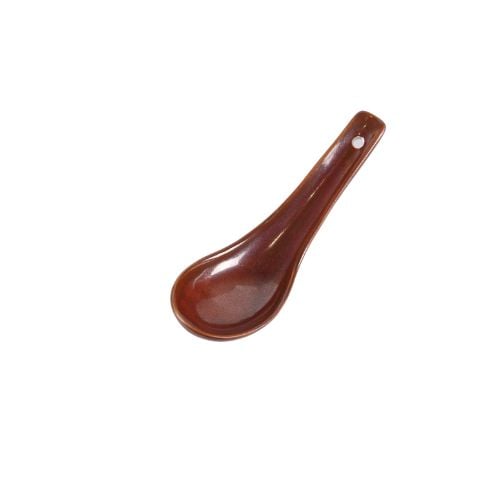 Porcelain Spoon 13cm, Rusty Red