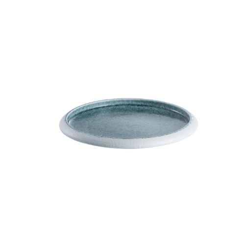 Porcelain Round Plate Ø19xH2.5cm, Blue/Black