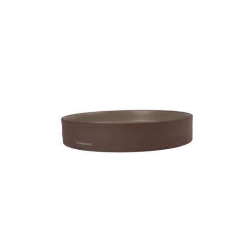 Porcelain Round Dish Ø16xH4.5cm, Brown/Grey