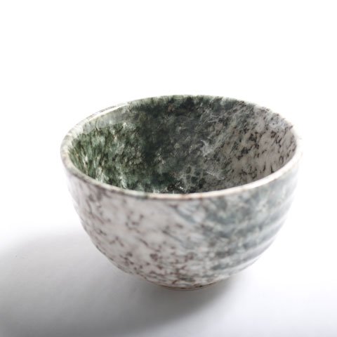 STONEWARE BOWL Ø11xH6.8cm, SPECKLED GREEN