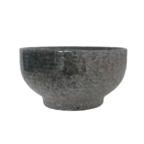 STONEWARE NOODLE BOWL Ø17xH9cm, SPECKLED GREEN