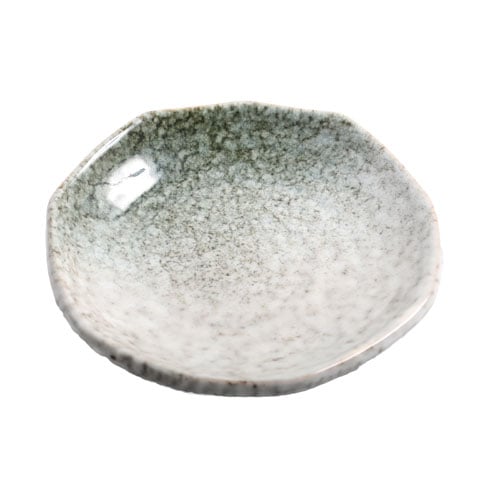 STONEWARE SIDE DISH Ø16xH2.8cm, SPECKLED GREEN