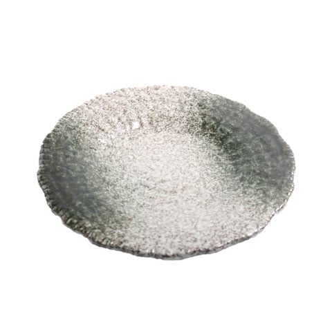 STONEWARE ROUND PLATE Ø30.5xH3cm, SPECKLED GREEN