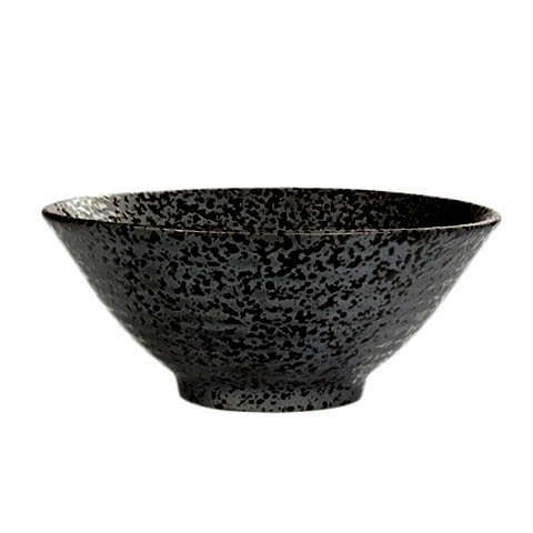 STONEWARE NOODLE BOWL Ø13xH6cm, SLATE BLACK