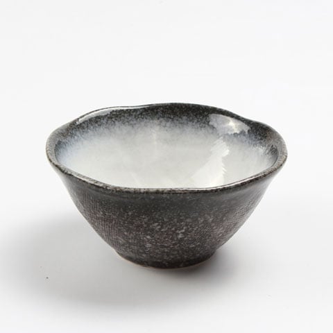 STONEWARE RD BOWL Ø5.5xH2.5", GREY RIM