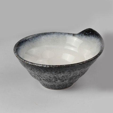 STONEWARE BOWL Ø5", GREY RIM