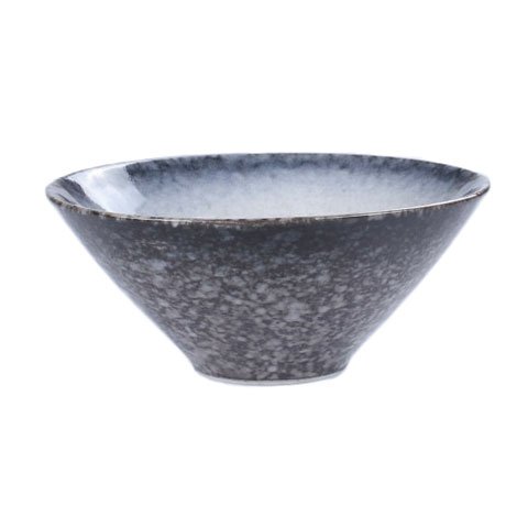 STONEWARE NOODLE BOWL  Ø12xH5cm, GREY RIM