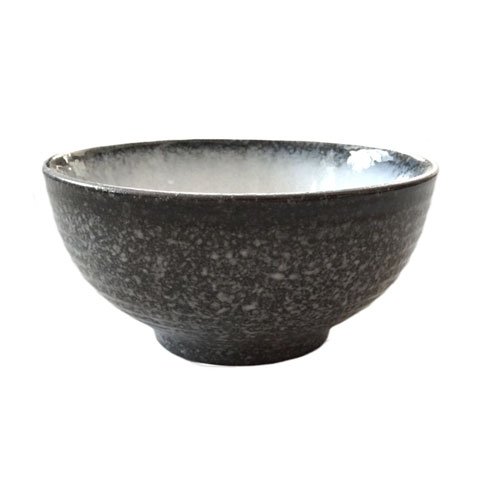 STONEWARE NOODLE BOWL Ø17xH9cm, GREY RIM