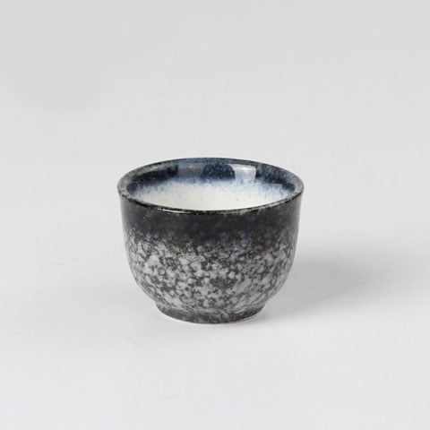 STONEWARE SAKE CUP Ø4.5xH5cm, 0.05L, GREY RIM