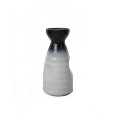 STONEWARE SAKE BOTTLE H6", 300ml, GREY RIM