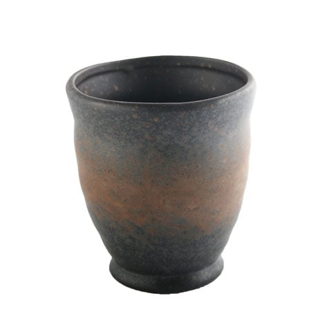 STONEWARE CHAPPEI 200ml Ø8.5xH9.3cm, BROWN/STRIPE STONE