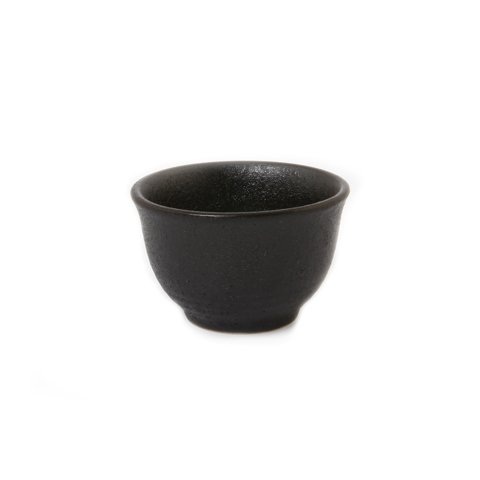 STONEWARE SAKE CUP 2.5", BLACK