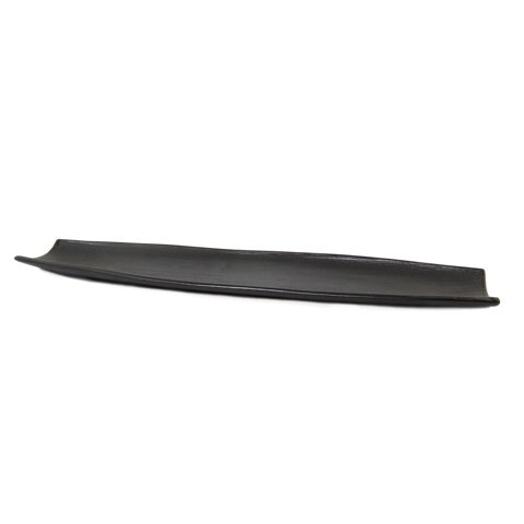 STONEWARE RECT NARROW PLATE 20", BLACK