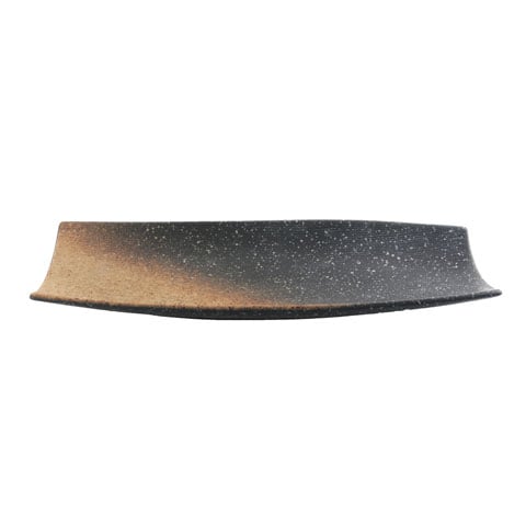 STONEWARE RECT NARROW PLATTER L32xW11.8xH3cm, BLACK/BROWN STONE