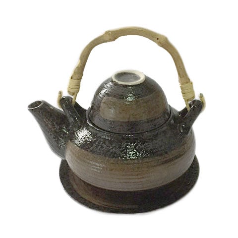 STONEWARE SOUP TEAPOT L15xW11xH9cm, 0.25L, DARK BROWN