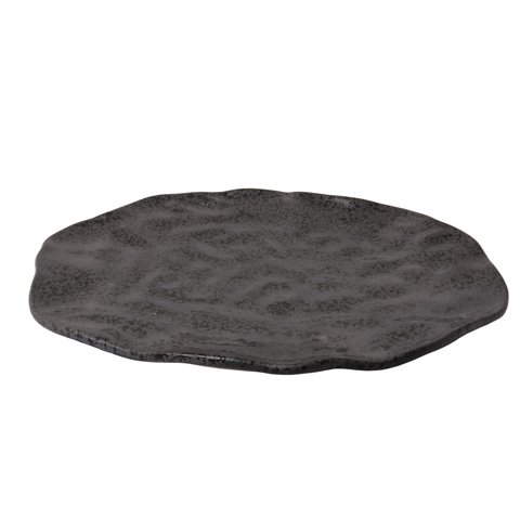 STONEWARE  IRREGULAR-SHAPE PLATE L31.5xW24.7xH3.1cm, SLATE BLACK