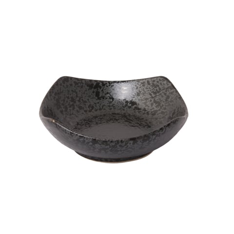 STONEWARE  SQ DISH L8.9xH3cm, SLATE BLACK