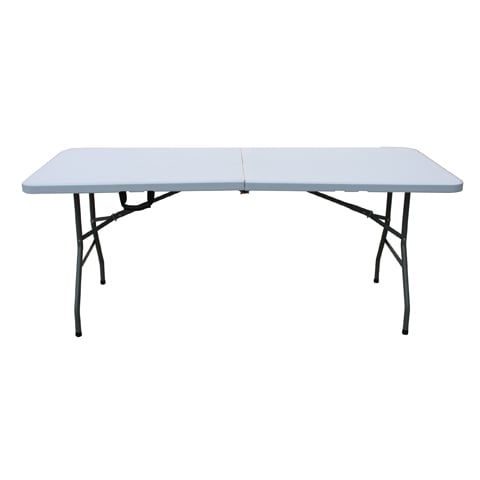 RECT FOLDABLE TABLE c/w 2PC TOP AND LOCKING BUTTON, 6ft, L1800xW740xH740mm, MAX LOAD 150kgs,