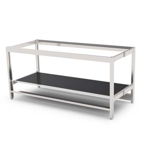 ALUMINIUM/ALLOY FRAME BUFFET FOLDABLE TABLE WITH SHELF (V1) L176xW75xH83cm, TKING