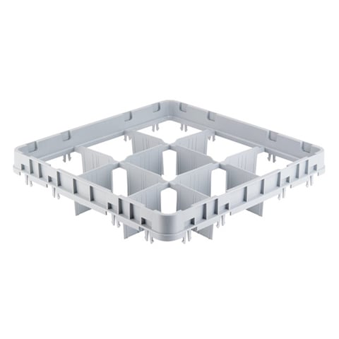 POLYPROPYLENE 9 COMPARTMENT FULL SIZE FULL DROP EXTENDER H5cm / H2", SOFT GREY, CAMRACK®, CAMBRO