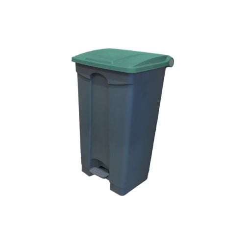 Cambro Step-On Container / Pedal Bin With Coloured Lid L50xW41.9xH84.9cm, 87L, Grey/Kentucky Green