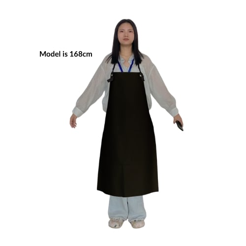 PVC Leather Apron L106xW61cm, Black