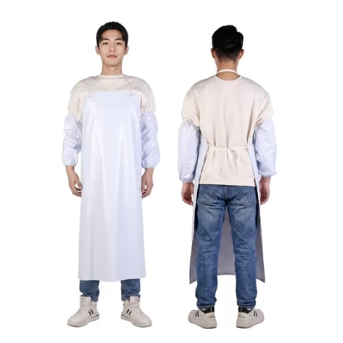 PVC Apron L110xW81cm, White