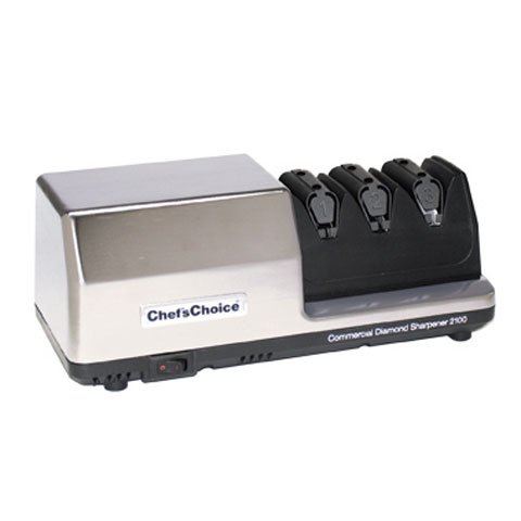 Chef's Choice Commercial Electric 3-Stage Diamond Knife Sharpener For Straight & Serrated Knives #2100