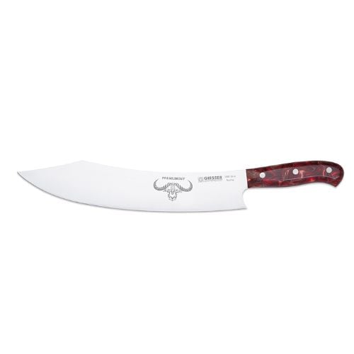 Giesser Premiumcut Barbeque No. 1 Meat Knife 30cm, Acrylic Handle, Red Diamond