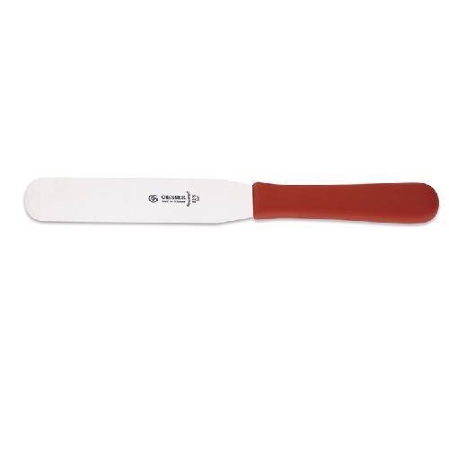 Giesser Spatula 21cm, Blunt, Resilient, Plastic Handle Red
