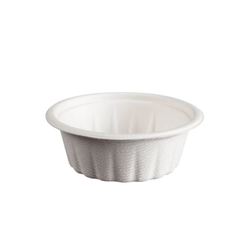 Solia Sugarcane Pulp Striped Ramekin Ø8.9xH3.2cm, 120ml, 50Pcs/Pkt, 12Pkts/Ctn