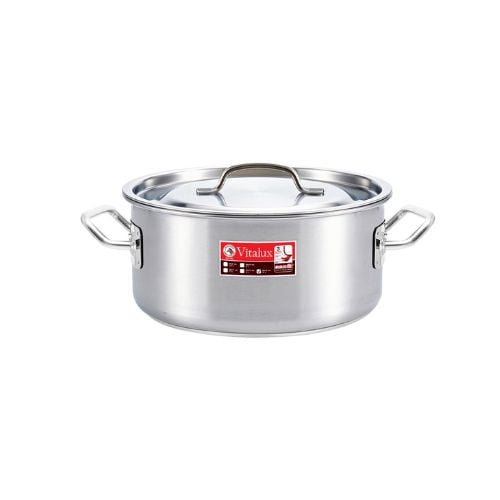 Zebra Stainless Steel Stock Pot With Lid Ø36xH14cm,Vitalux