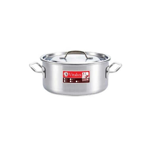 Zebra Stainless Steel Stock Pot With Lid Ø26xH9cm,Vitalux