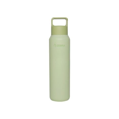 Zebra Stainless Steel Vacuum Insulated Bottle With Inner Ceramic Coating 0.8L, Light Green, Soda