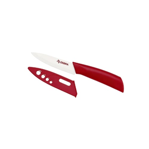 Zebra Ceramic Fruit Knife 4", Red, Together