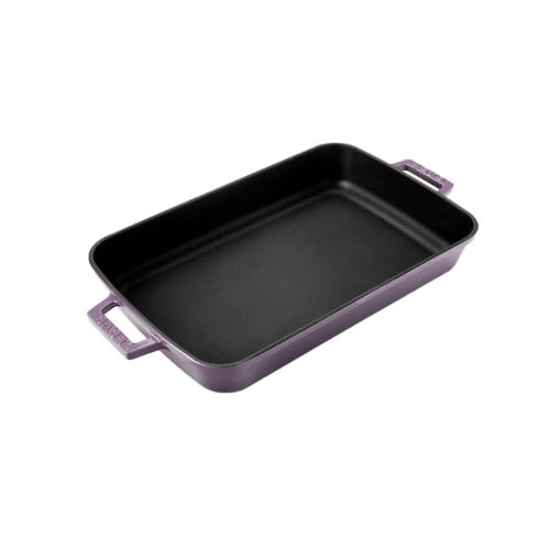 Lava Cast Iron Rectangle Roasting Dish 22x30cm,2.65L, Purple