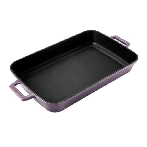 Lava Cast Iron Rectangle Roasting Dish 26x40cm,5L, Pruple