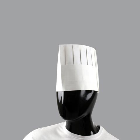 Pal Chef's Hat 19.5cm, Embossed Textured Paper, 10-Pc/Pkt, 5-Pkt/Box, 25-Pkt/Ctn