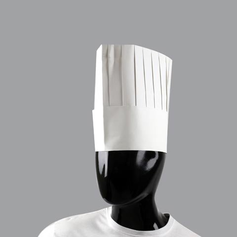 Pal Chef's Hat 26.5cm, Embossed Textured Paper, 10-Pc/Pkt, 5-Pkt/Box, 25-Pkt/Ctn