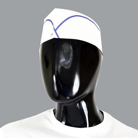 Pal Forage Style Hat, Perforated, Blue Stripe-Paper, 100-Pc/Box, 10-Box/Ctn