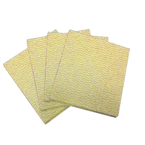 Pal Non-Woven Multipurpose Dry Wipers 35x42cm, Yellow, 25-Pc/Pkt, 10-Pkt/Ctn