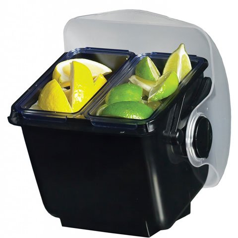 San Jamar Dome Condiment Dispenser (2x0.47L Insert) 22.5x19.25x8.25"