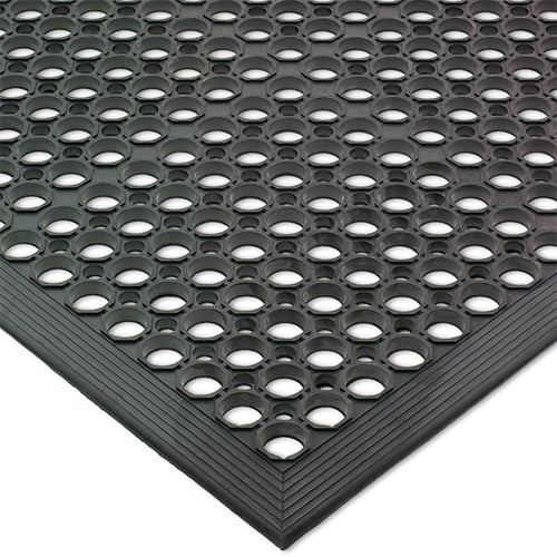 San Jamar Kitchen Mat With Beveled Edge 36"X60"X1/2" (L91.4xW152.4xH1.3cm) Black