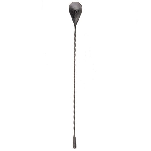 Tablecraft Stainless Steel Premium Bar Spoon L12xW1.3xH0.75", Black PVD Coating