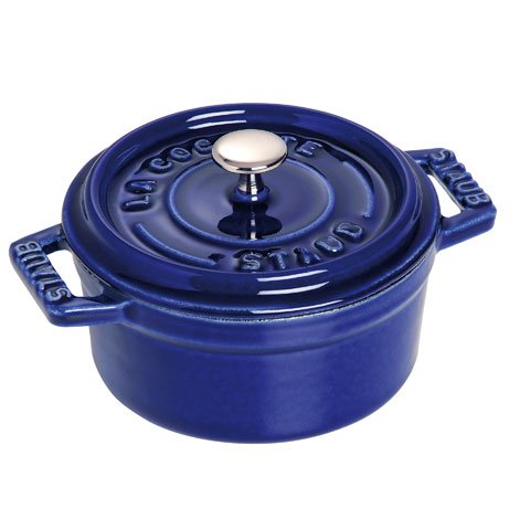 Staub Cast Iron Round Cocotte, Ø10cm, Dark Blue