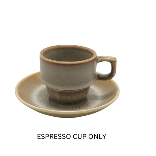 Cerabon Noma Porcelain Espresso Cup L8.5xW6.3xH5.4cm, 80ml, Reactive Yellow