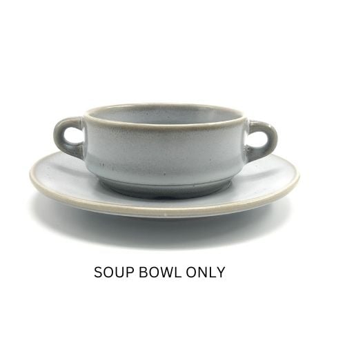 Cerabon Noma Porcelain Soup Bowl For YBF2936-GY L15xW11xH4.6cm, Reactive Grey
