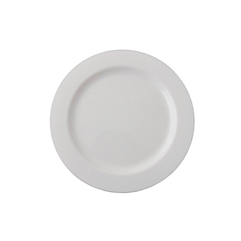 Bfooding Disposable Plate W/Silver Rim Ø225mm, 10Pcs/Pkt,White
