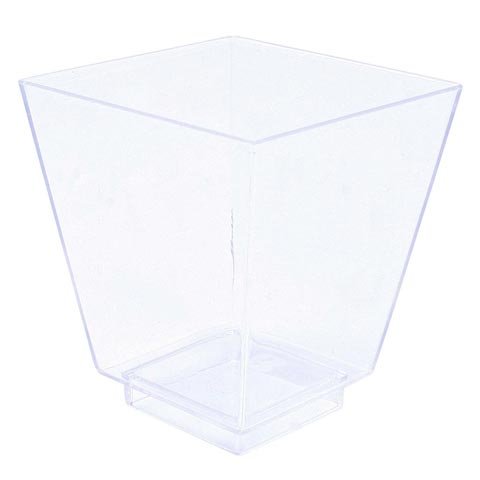 Bfooding Disposable Square Cup 58ml, 100Pcs/Pkt, Clear